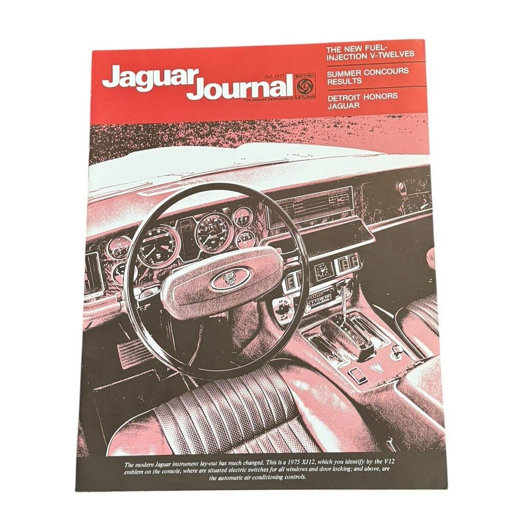 Jaguar Journal Fall 1975 V12 Automotive Magazine British Leyland E Type Detroit